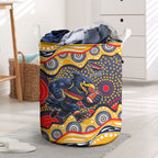 Adelaide Crows Laundry Basket Aboriginal Dot Pattern - Football Mascot Heritage Pride