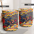 Adelaide Crows Laundry Basket Aboriginal Dot Pattern - Football Mascot Heritage Pride