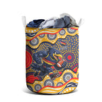 Adelaide Crows Laundry Basket Aboriginal Dot Pattern - Football Mascot Heritage Pride