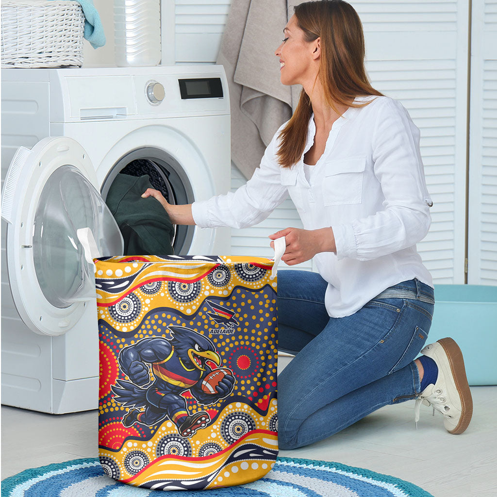 Adelaide Crows Laundry Basket Aboriginal Dot Pattern - Football Mascot Heritage Pride