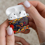 Adelaide Crows AirPods Case Aboriginal Dot Pattern - Football Mascot Heritage Pride