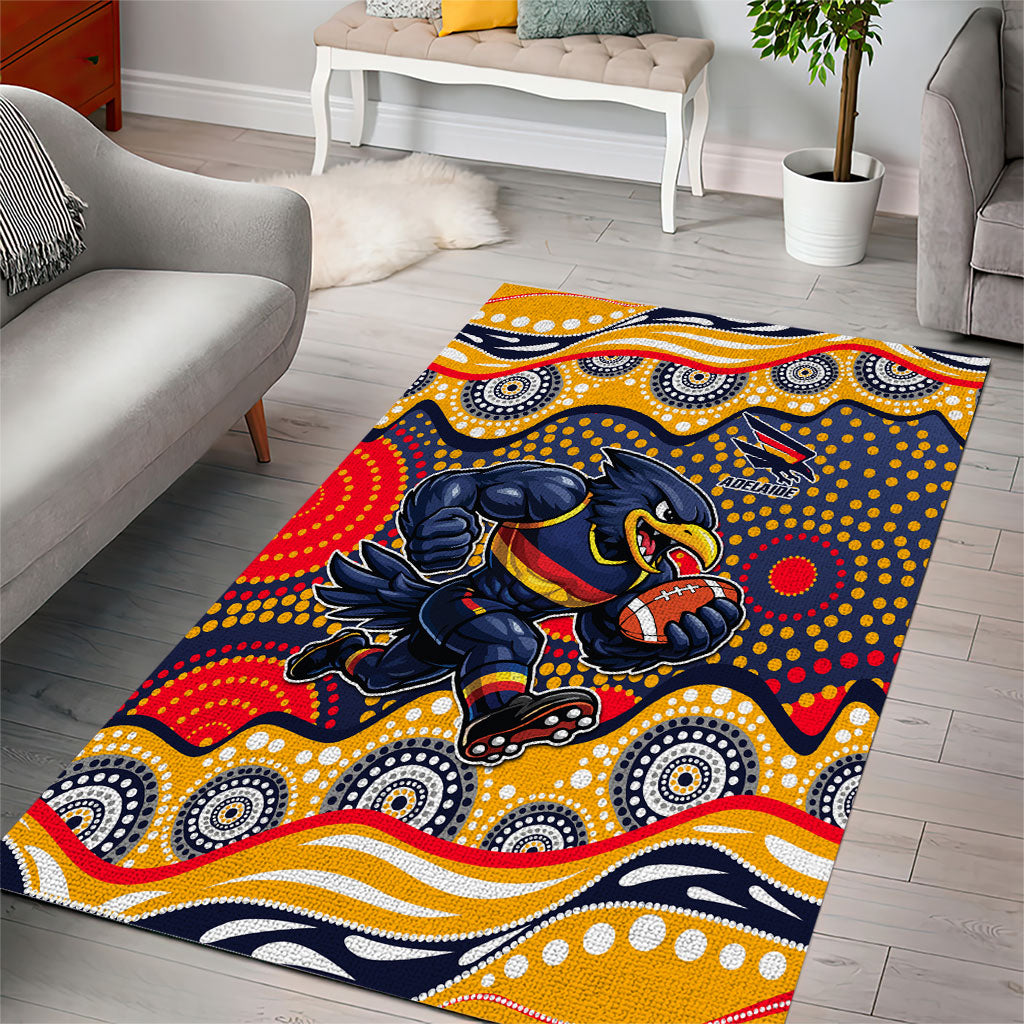 Adelaide Crows Area Rug Aboriginal Dot Pattern - Football Mascot Heritage Pride