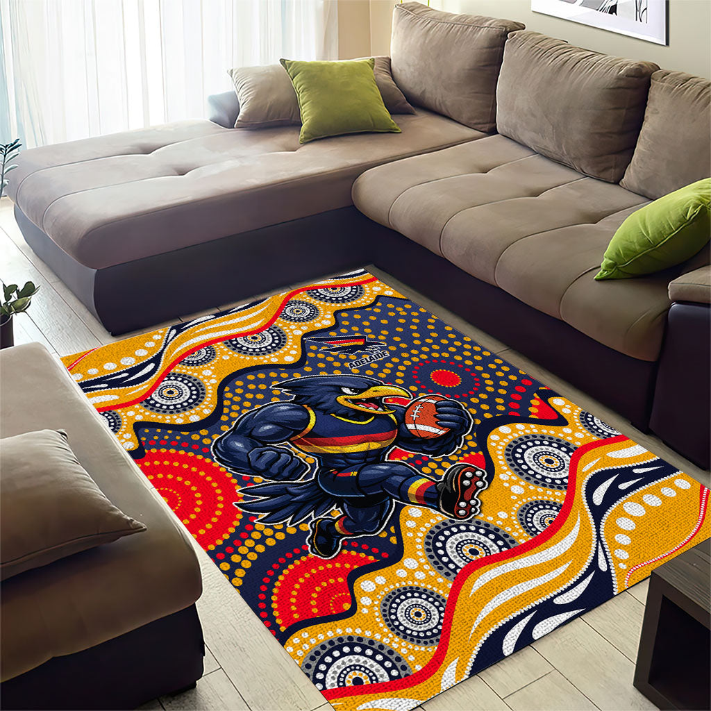 Adelaide Crows Area Rug Aboriginal Dot Pattern - Football Mascot Heritage Pride