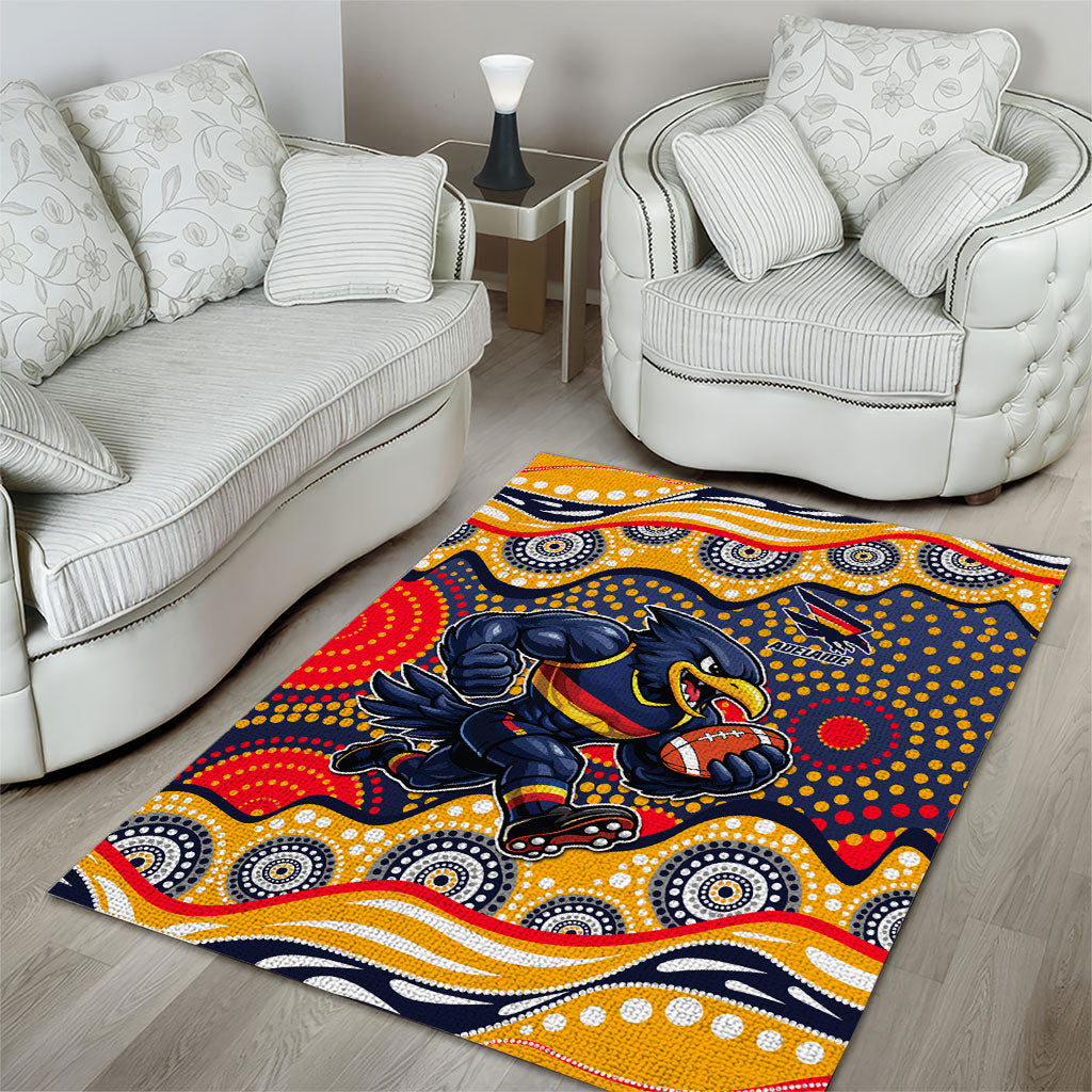 Adelaide Crows Area Rug Aboriginal Dot Pattern - Football Mascot Heritage Pride