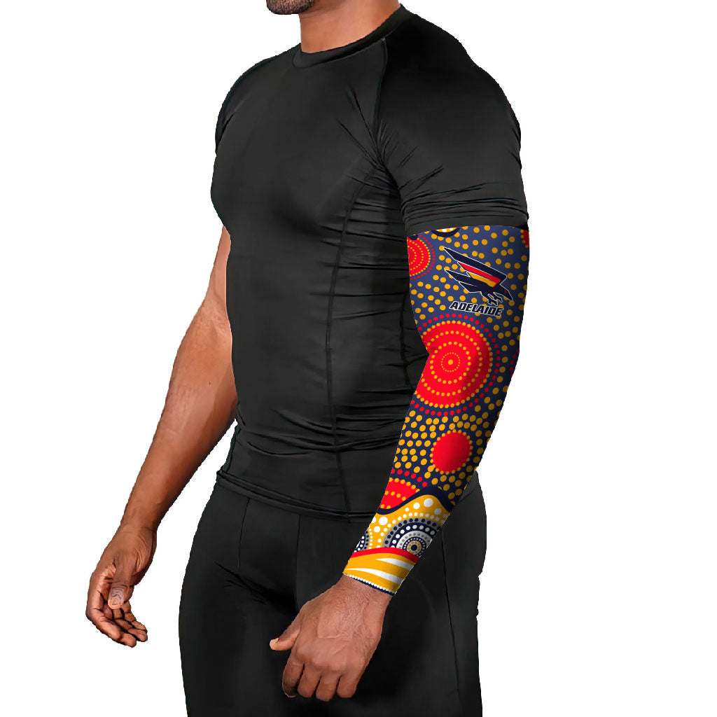 Adelaide Crows Arm Sleeves Aboriginal Dot Pattern - Football Mascot Heritage Pride