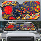 Adelaide Crows Auto Sun Shade Aboriginal Dot Pattern - Football Mascot Heritage Pride