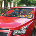 Adelaide Crows Auto Sun Shade Aboriginal Dot Pattern - Football Mascot Heritage Pride