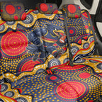Adelaide Crows Back Car Seat Cover Aboriginal Dot Pattern - Football Mascot Heritage Pride