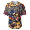 Adelaide Crows Baseball Jersey Aboriginal Dot Pattern - Football Mascot Heritage Pride