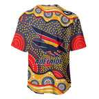 Adelaide Crows Baseball Jersey Aboriginal Dot Pattern - Football Mascot Heritage Pride