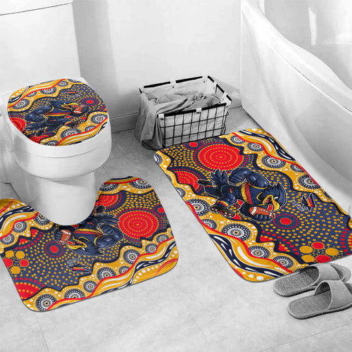 Adelaide Crows Bathroom Set Aboriginal Dot Pattern - Football Mascot Heritage Pride