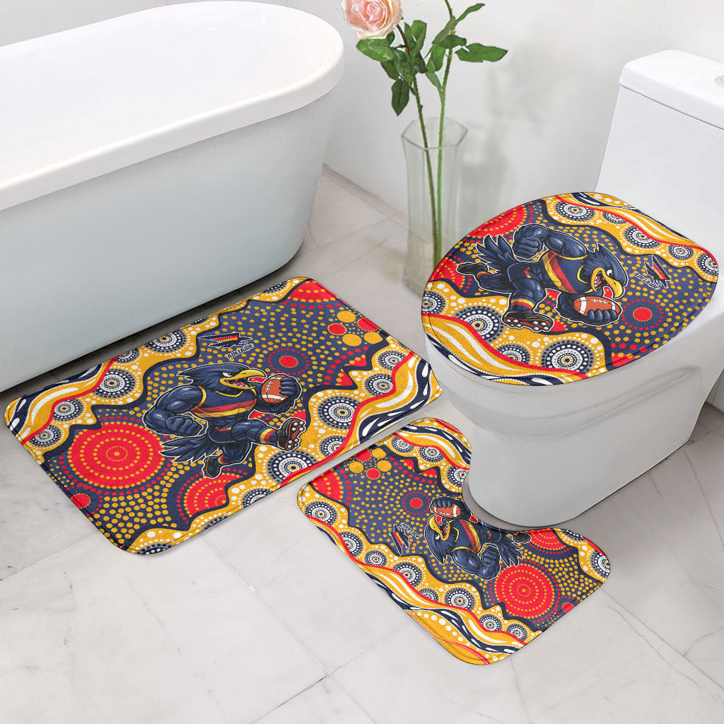 Adelaide Crows Bathroom Set Aboriginal Dot Pattern - Football Mascot Heritage Pride