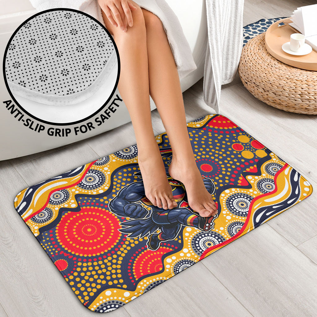 Adelaide Crows Bathroom Set Aboriginal Dot Pattern - Football Mascot Heritage Pride