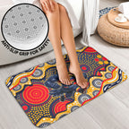 Adelaide Crows Bathroom Set Aboriginal Dot Pattern - Football Mascot Heritage Pride