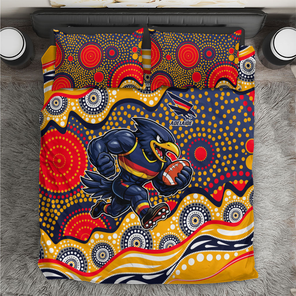 Adelaide Crows Bedding Set Aboriginal Dot Pattern - Football Mascot Heritage Pride