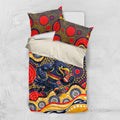 Adelaide Crows Bedding Set Aboriginal Dot Pattern - Football Mascot Heritage Pride
