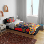 Adelaide Crows Bedding Set Aboriginal Dot Pattern - Football Mascot Heritage Pride