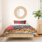 Adelaide Crows Bedding Set Aboriginal Dot Pattern - Football Mascot Heritage Pride