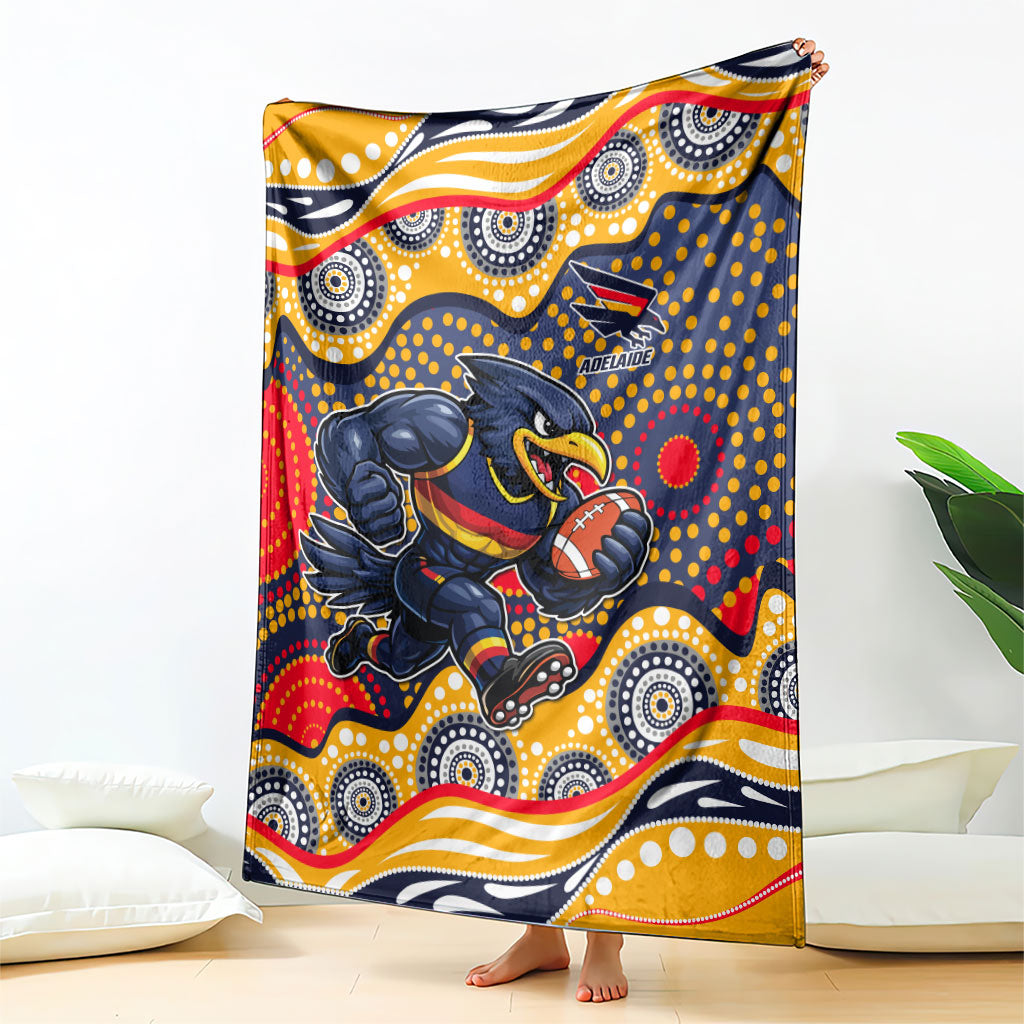 Adelaide Crows Blanket Aboriginal Dot Pattern - Football Mascot Heritage Pride