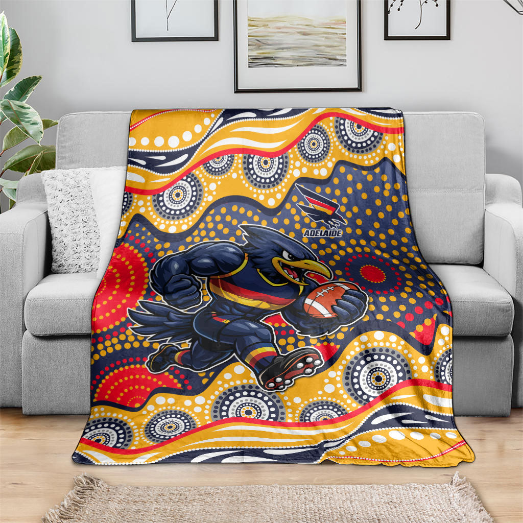 Adelaide Crows Blanket Aboriginal Dot Pattern - Football Mascot Heritage Pride
