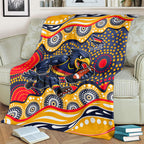 Adelaide Crows Blanket Aboriginal Dot Pattern - Football Mascot Heritage Pride