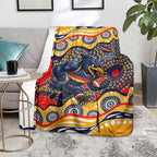 Adelaide Crows Blanket Aboriginal Dot Pattern - Football Mascot Heritage Pride