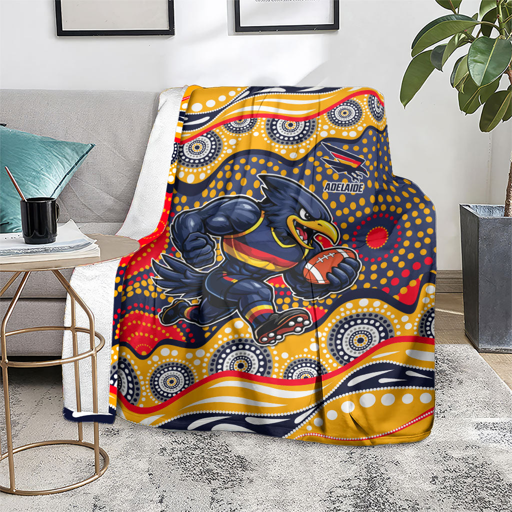 Adelaide Crows Blanket Aboriginal Dot Pattern - Football Mascot Heritage Pride