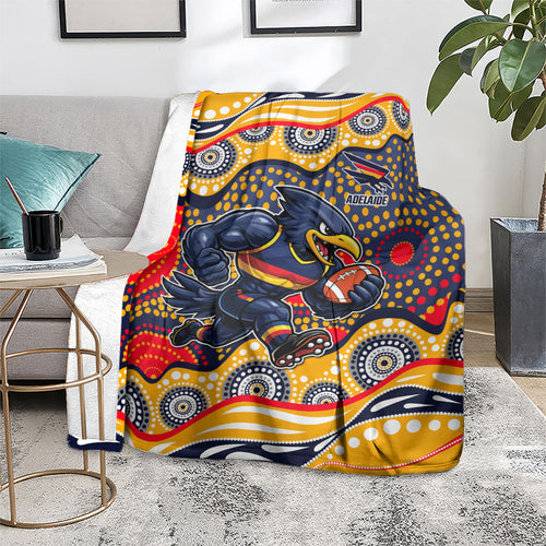Adelaide Crows Blanket Aboriginal Dot Pattern - Football Mascot Heritage Pride