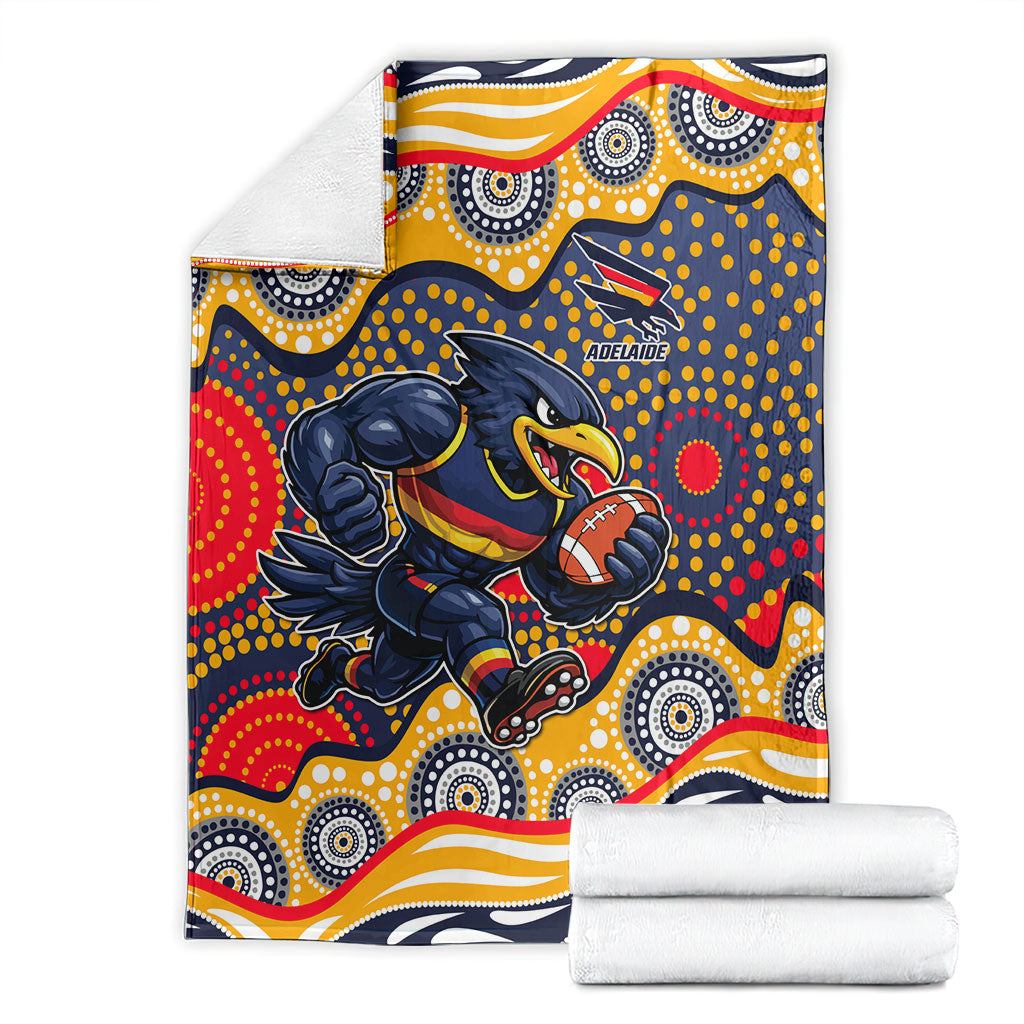 Adelaide Crows Blanket Aboriginal Dot Pattern - Football Mascot Heritage Pride