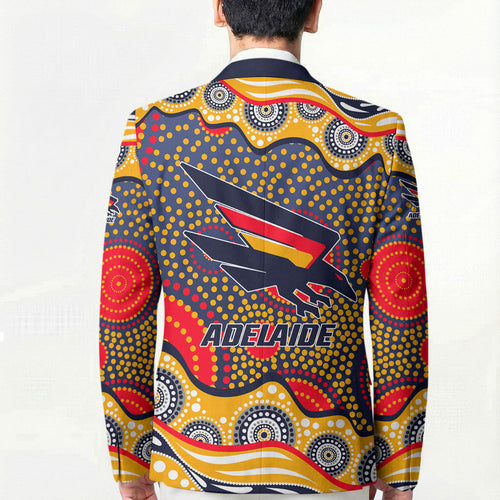 Adelaide Crows Blazer Aboriginal Dot Pattern - Football Mascot Heritage Pride