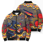 Adelaide Crows Bomber Puffer Jacket Aboriginal Dot Pattern - Football Mascot Heritage Pride