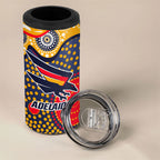Adelaide Crows 4 in 1 Can Cooler Tumbler Aboriginal Dot Pattern - Football Mascot Heritage Pride