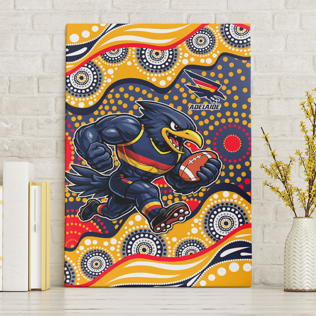 Adelaide Crows Canvas Wall Art Aboriginal Dot Pattern - Football Mascot Heritage Pride