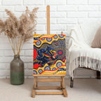 Adelaide Crows Canvas Wall Art Aboriginal Dot Pattern - Football Mascot Heritage Pride