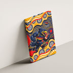 Adelaide Crows Canvas Wall Art Aboriginal Dot Pattern - Football Mascot Heritage Pride