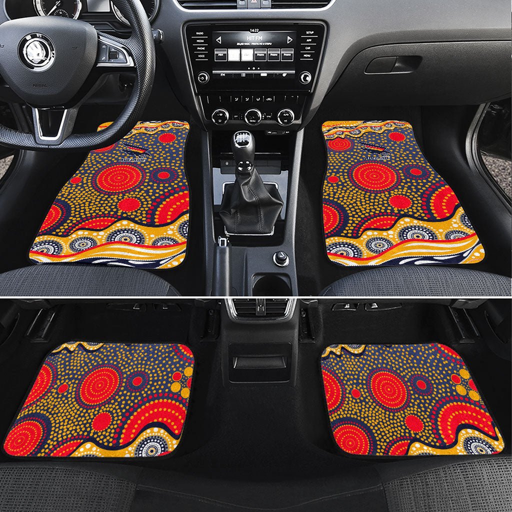 Adelaide Crows Car Mats Aboriginal Dot Pattern - Football Mascot Heritage Pride