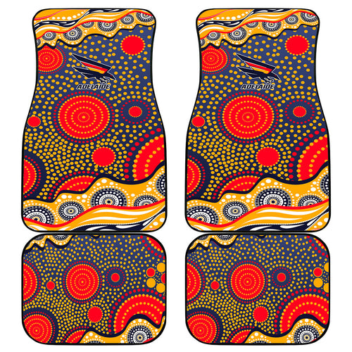 Adelaide Crows Car Mats Aboriginal Dot Pattern - Football Mascot Heritage Pride