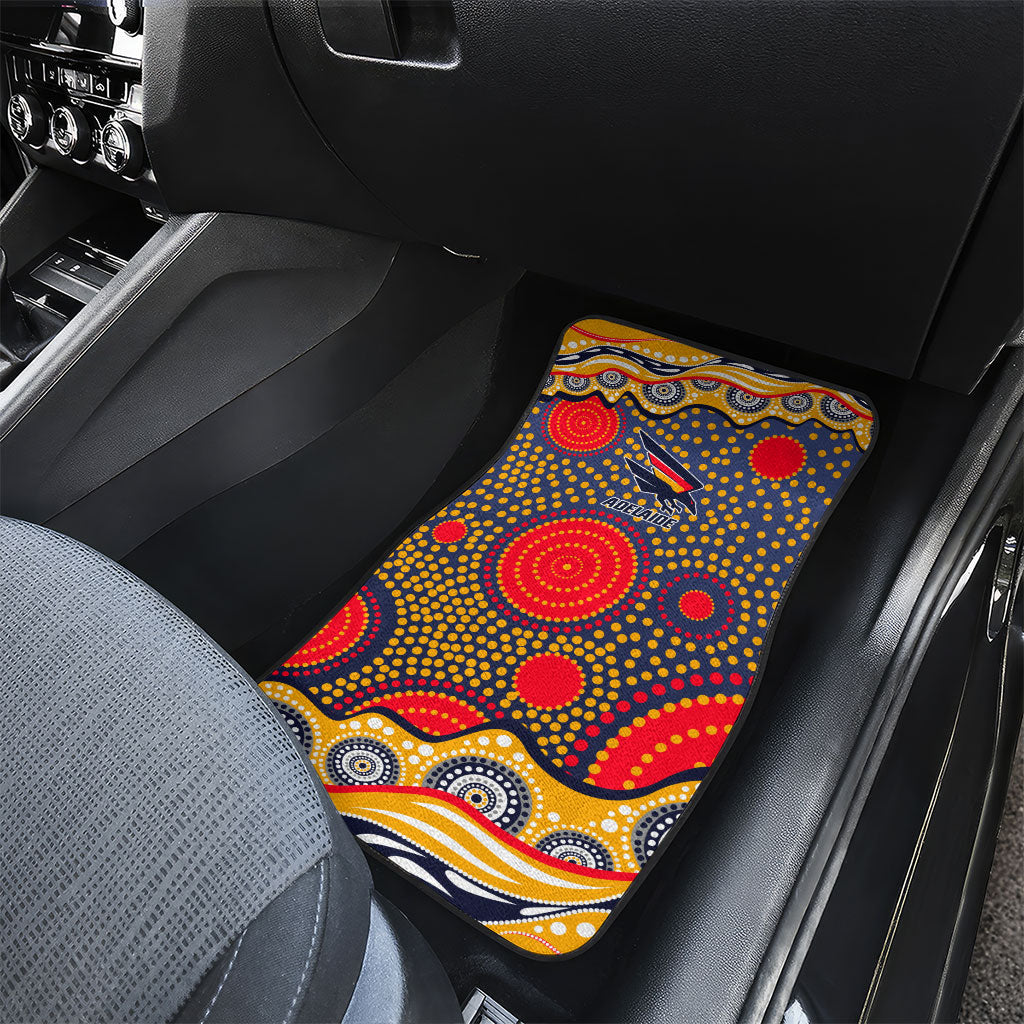 Adelaide Crows Car Mats Aboriginal Dot Pattern - Football Mascot Heritage Pride