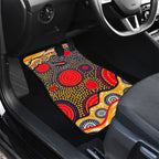 Adelaide Crows Car Mats Aboriginal Dot Pattern - Football Mascot Heritage Pride
