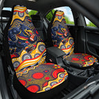 Adelaide Crows Car Seat Cover Aboriginal Dot Pattern - Football Mascot Heritage Pride