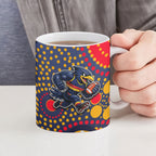 Adelaide Crows Ceramic Mug Aboriginal Dot Pattern - Football Mascot Heritage Pride