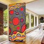 Adelaide Crows Door Cover Aboriginal Dot Pattern - Football Mascot Heritage Pride