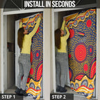 Adelaide Crows Door Cover Aboriginal Dot Pattern - Football Mascot Heritage Pride
