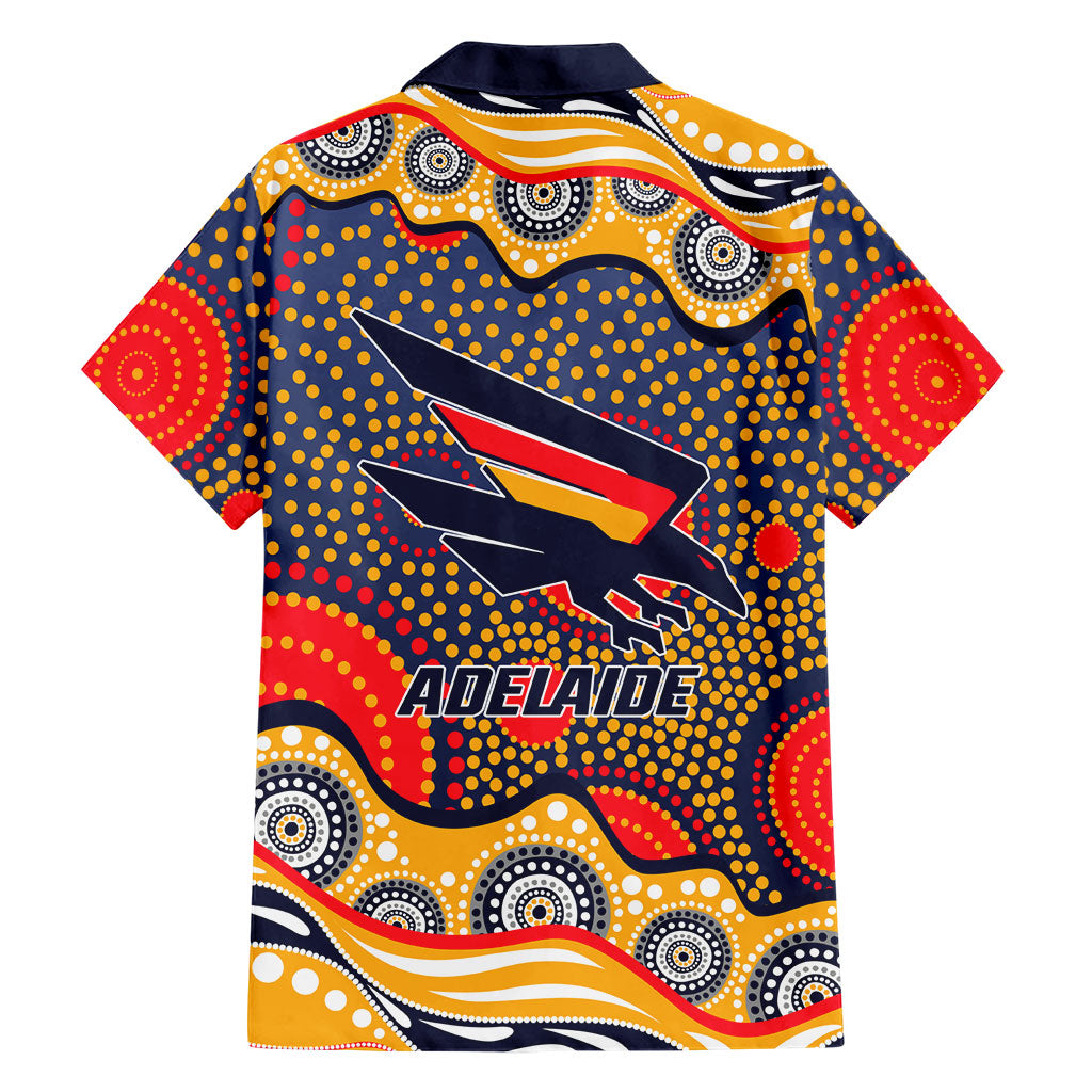 Adelaide Crows Family Matching Puletasi and Hawaiian Shirt Aboriginal Dot Pattern - Football Mascot Heritage Pride