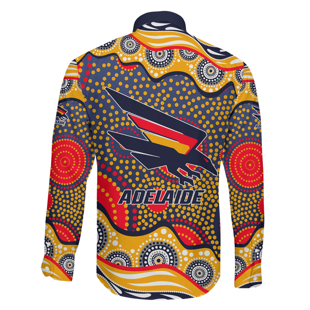 Adelaide Crows Family Matching Summer Maxi Dress and Hawaiian Shirt Aboriginal Dot Pattern - Football Mascot Heritage Pride