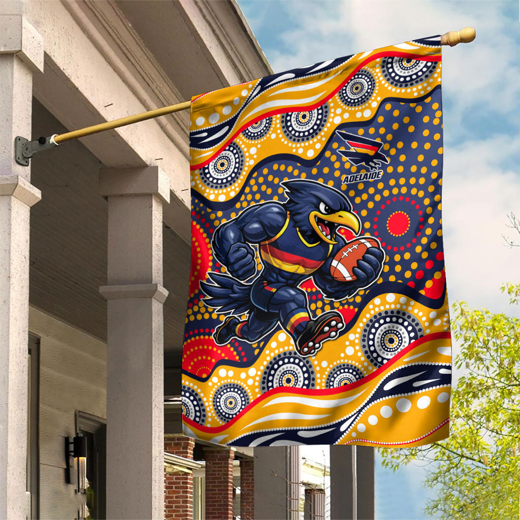 Adelaide Crows Garden Flag Aboriginal Dot Pattern - Football Mascot Heritage Pride