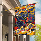 Adelaide Crows Garden Flag Aboriginal Dot Pattern - Football Mascot Heritage Pride