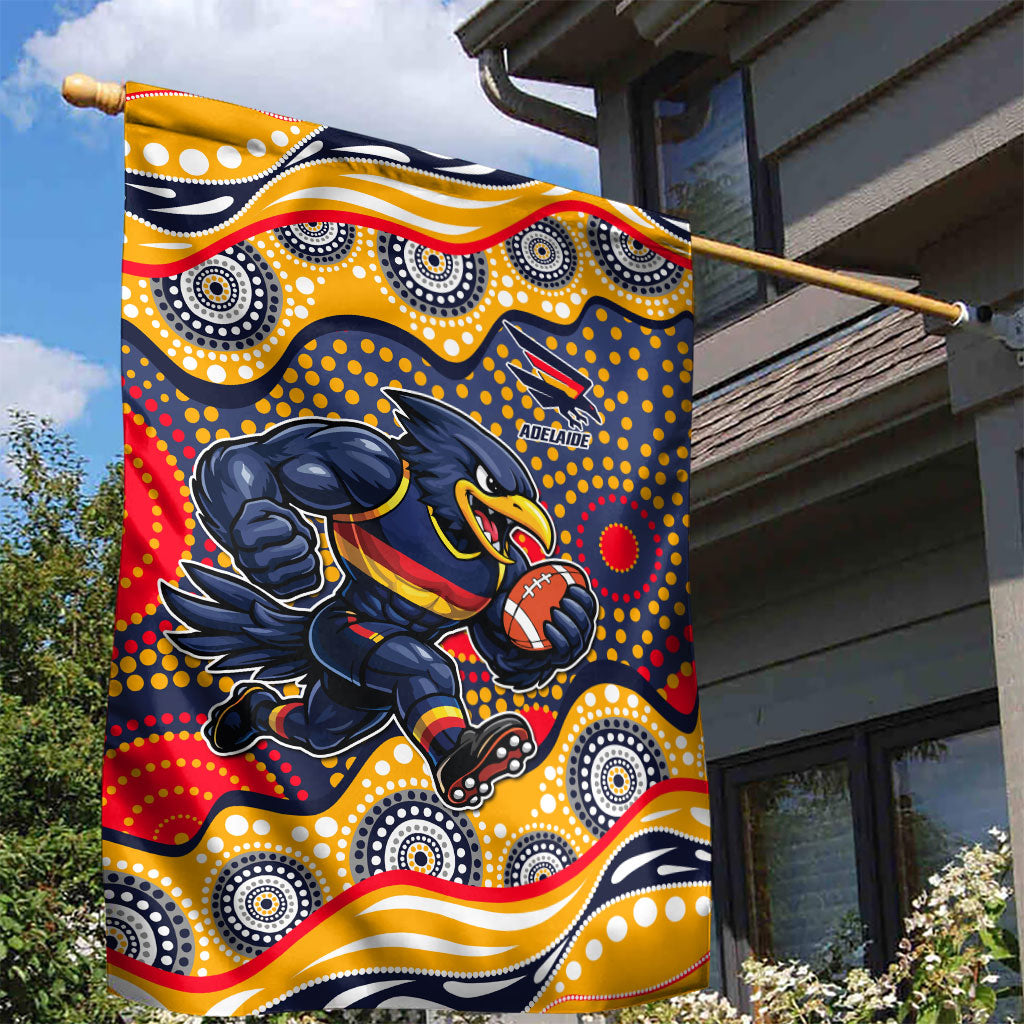 Adelaide Crows Garden Flag Aboriginal Dot Pattern - Football Mascot Heritage Pride