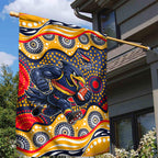 Adelaide Crows Garden Flag Aboriginal Dot Pattern - Football Mascot Heritage Pride