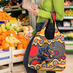 Adelaide Crows Grocery Bag Aboriginal Dot Pattern - Football Mascot Heritage Pride